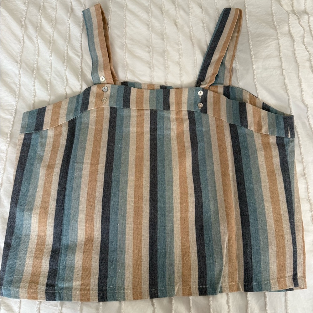 Striped Button-Down Tank Top - Picture 6 of 6